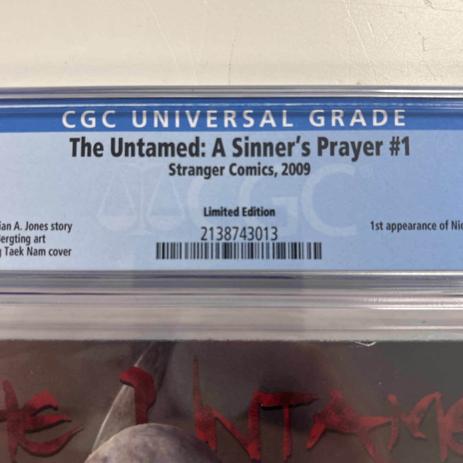 The Untamed: A Sinner's Prayer #1 2009 CGC 8.5 1:10 Variant Stranger Comics4