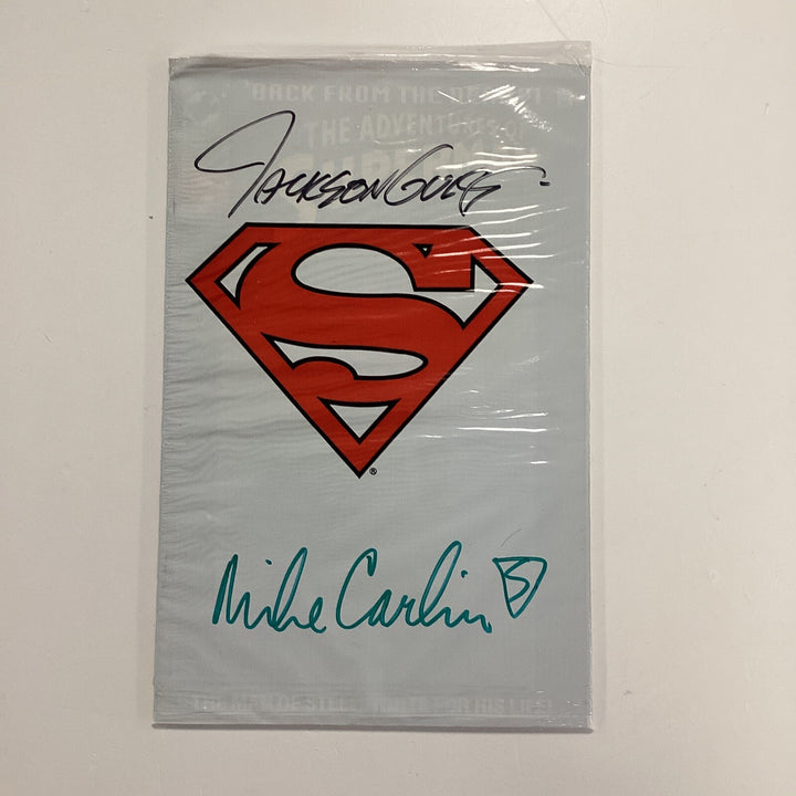 Adventures Of Superman #500 1993 Signed Jackson Guise & Mike Carlin on polybag0