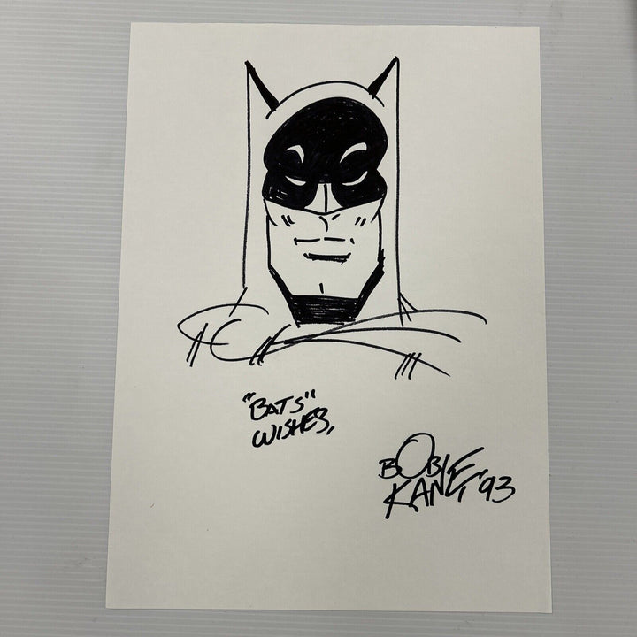 Bob Kane Hand Drawn Original Batman Art Signed with COA 21x29cm