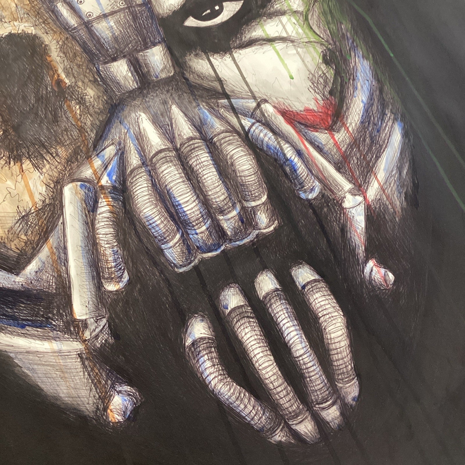 Trilogy (Joker/Bain/Scarecrow) Original Art by Becky Knapp with COA (80x59cm)7