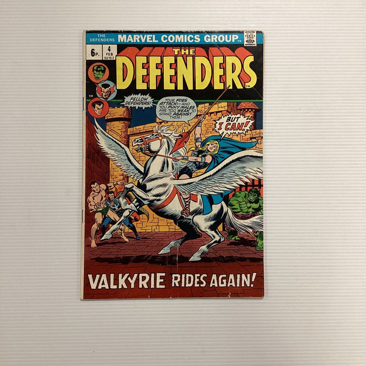 Defenders #4 1973 VG+ 1st Appearance of Valkyrie Pence Copy