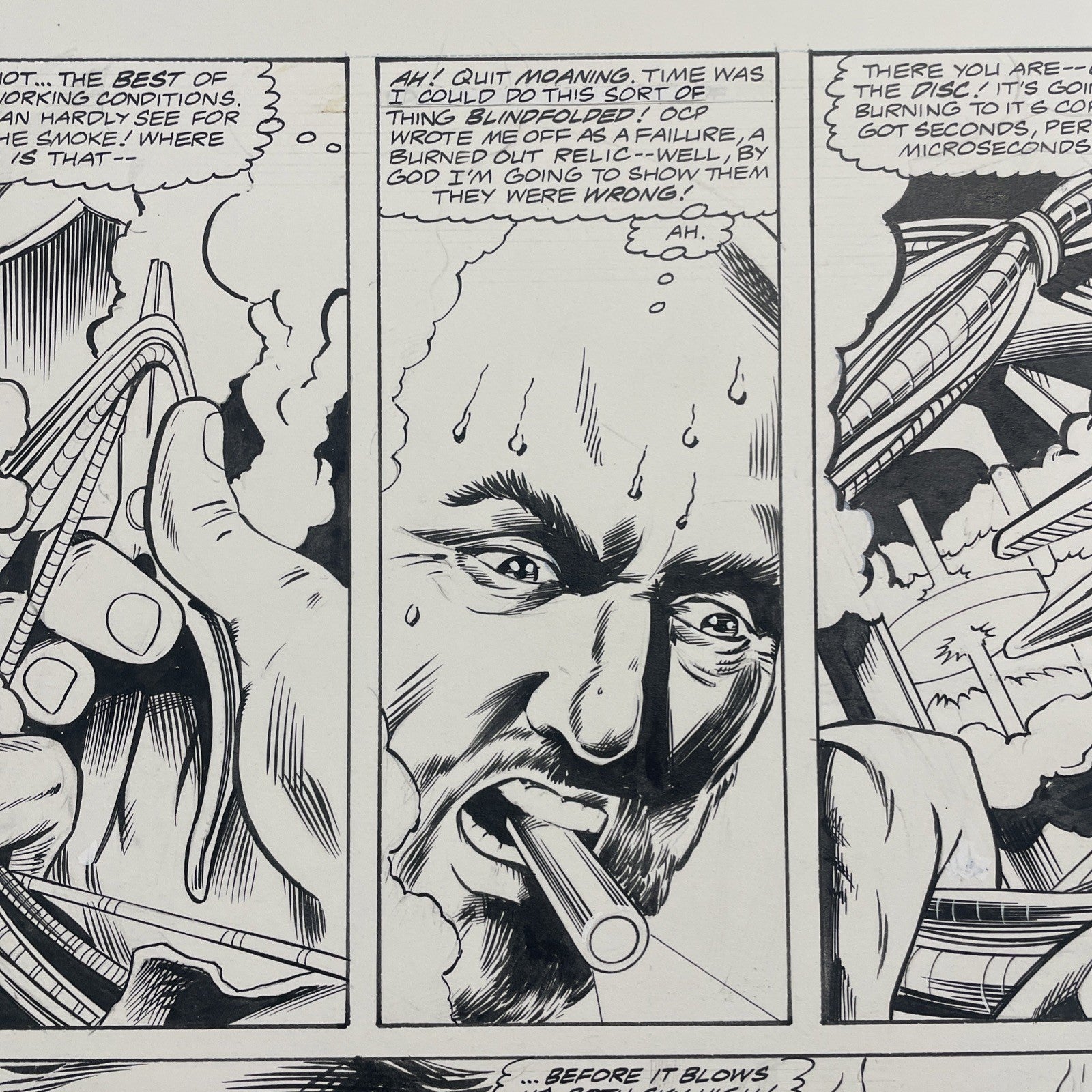 Lee Sullivan Original Art for Marvel's Robocop #15 Page 5 19915