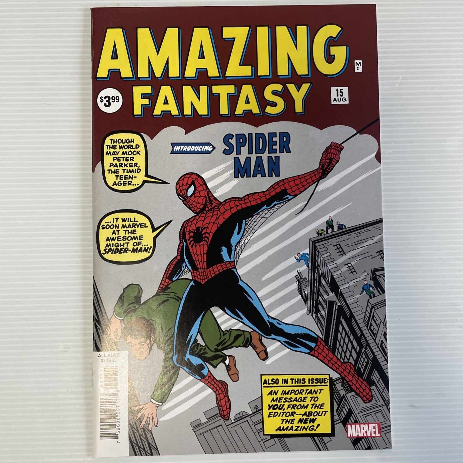 Amazing Fantasy #15 2019 NM Facsimile Reprints 1st appearance Spider-Man0