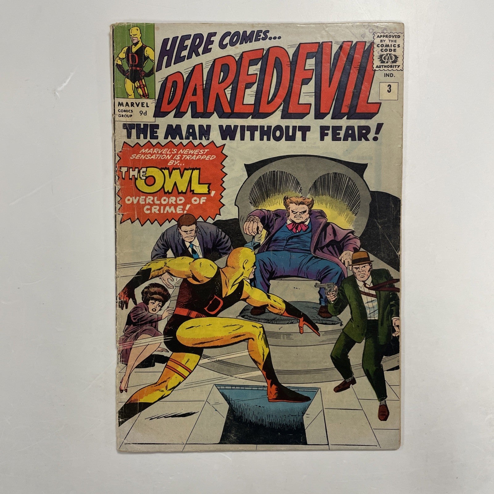 Daredevil #3 1964 GD+ 1st Appearance of Owl Pence Copy (See description)0