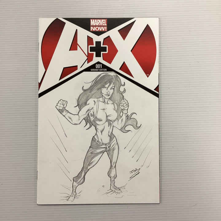 Marvel now A+X  #1 She Hulk Variant Edition, Sketchbook Cover by John Dell Snead