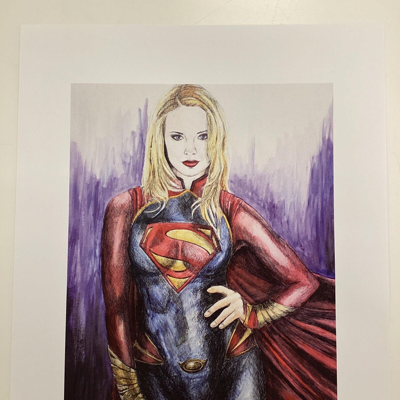 Super Girl Signed Art Print by Becky Knapp1