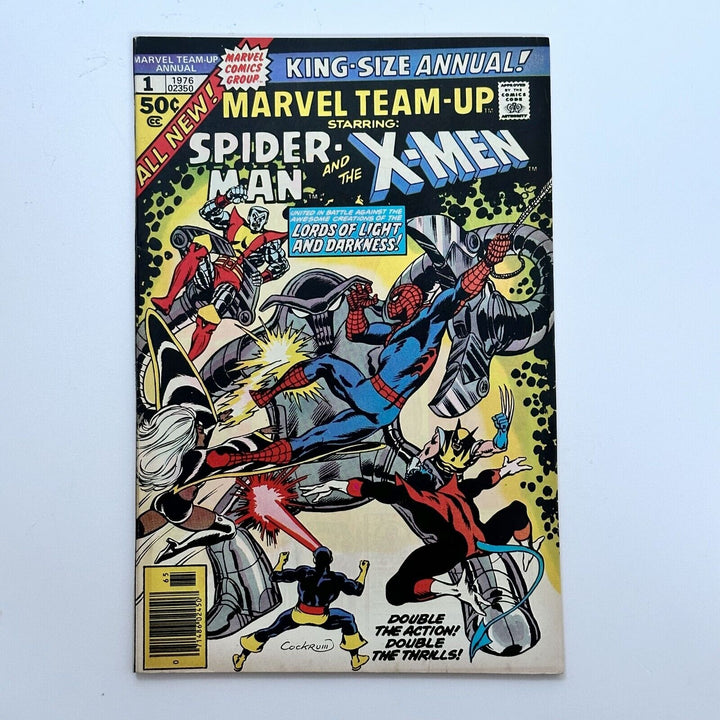 Marvel Team-Up King Size Spider-Man & X-Men #1 1976 FN+ comic Cent Copy