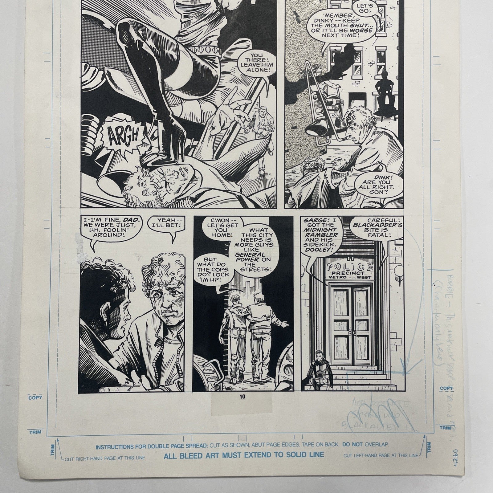 Lee Sullivan Original Art for Marvel's Robocop #9 Page 7 19902