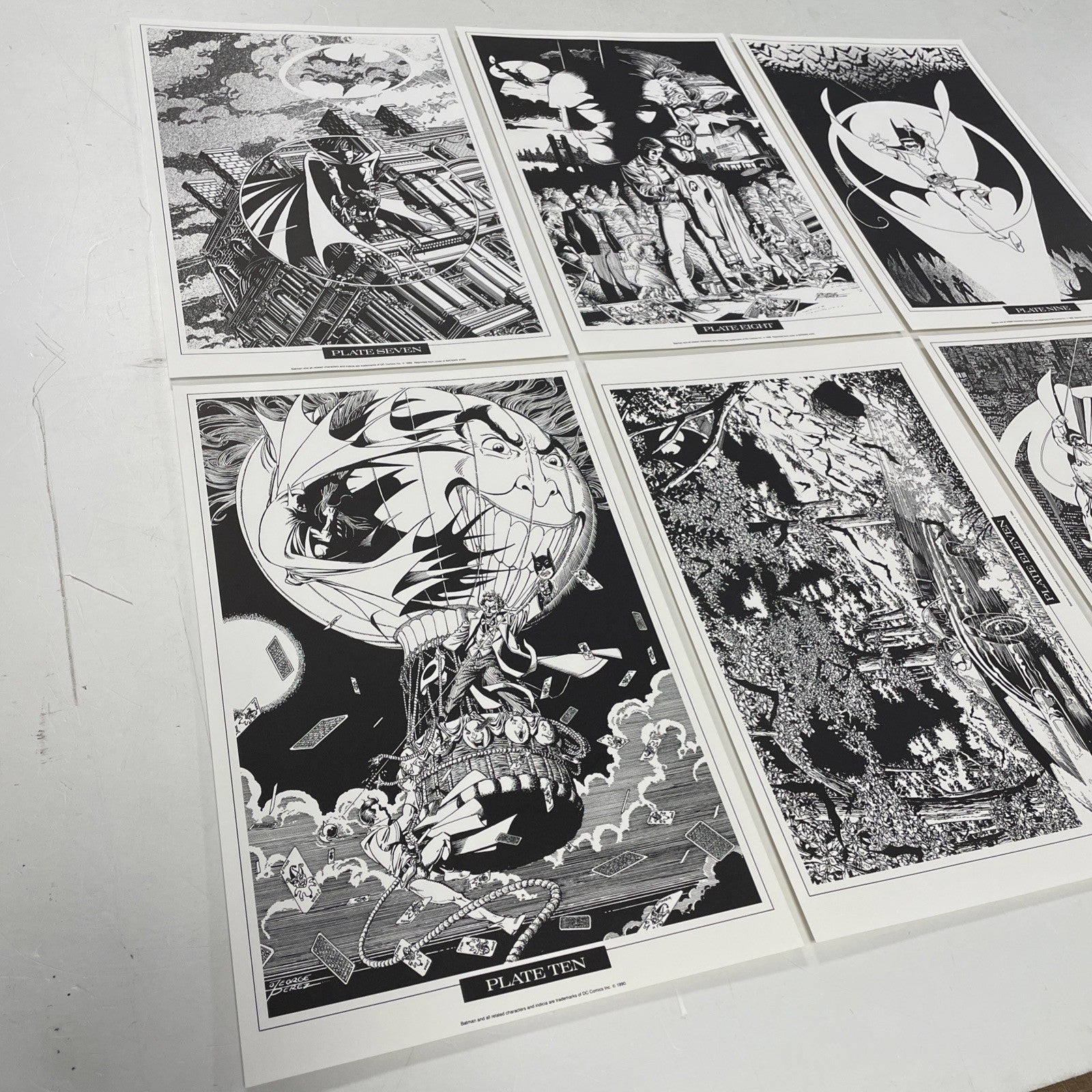 George Perez Portfolio 1990 Collection 12 B+W prints5