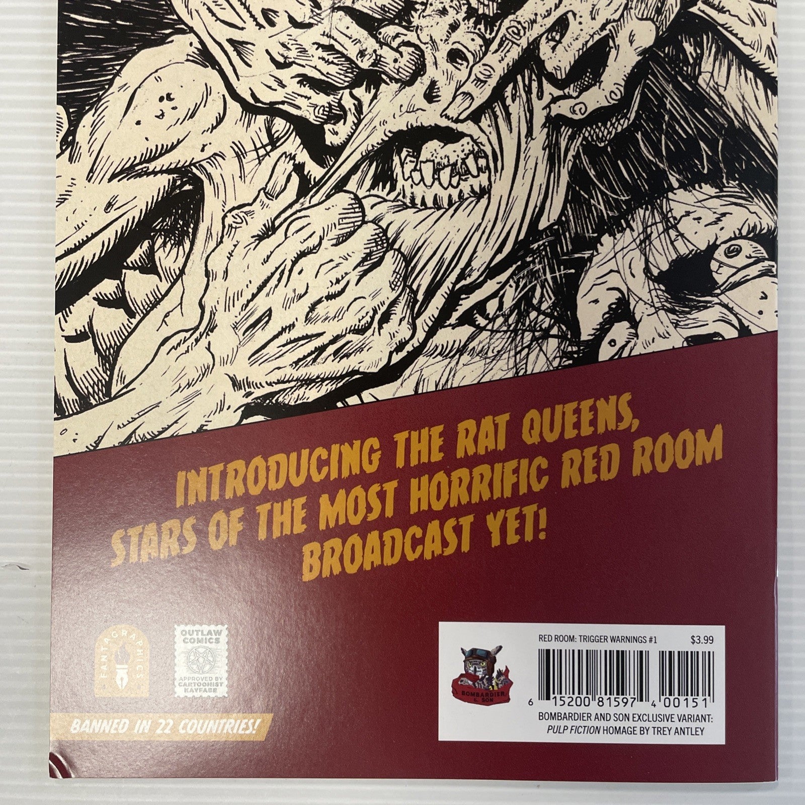 Red Room Trigger Warnings #1 2021 NM- Trey Antley Pulp Fiction Homage Ltd to 5006