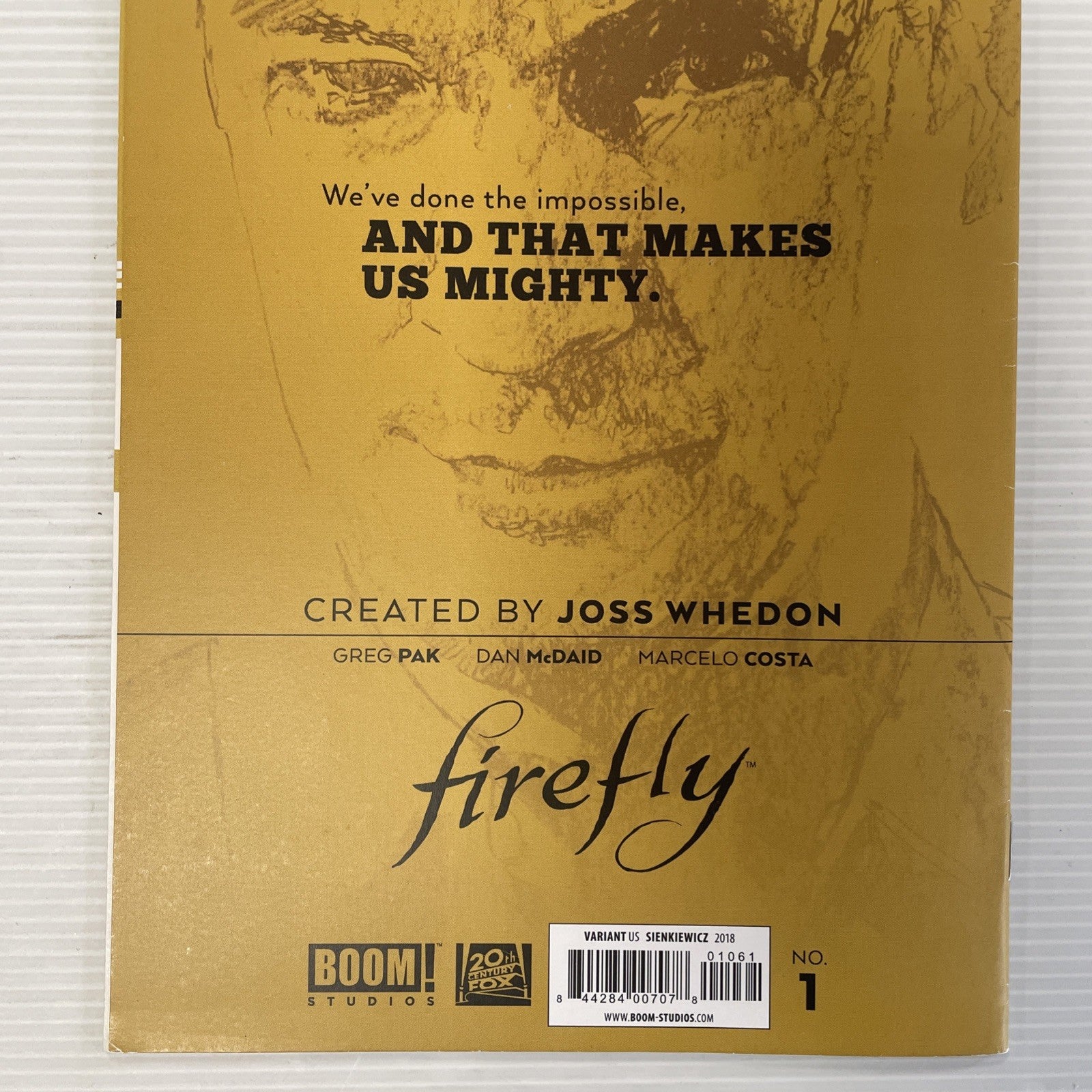 Firefly #1 2018 NM 1:100 Bill Sienkiewicz Virgin Variant Cover BOOM! Studios6