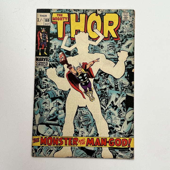 Thor #169 1969 VG Pence Copy Origin of Galactus **Small tear in rear cover**