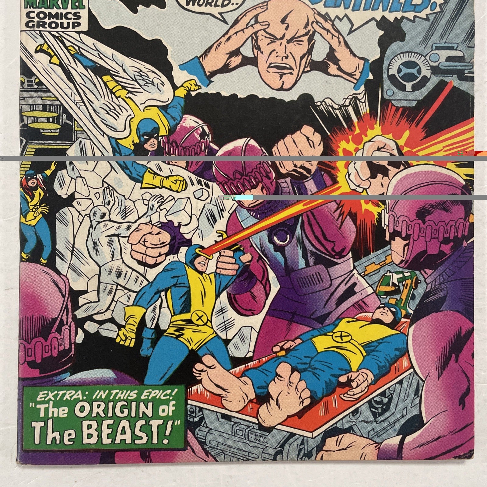 X-Men #68 1971 FN/VF Reprints Origin of Beast Pence Stamp2