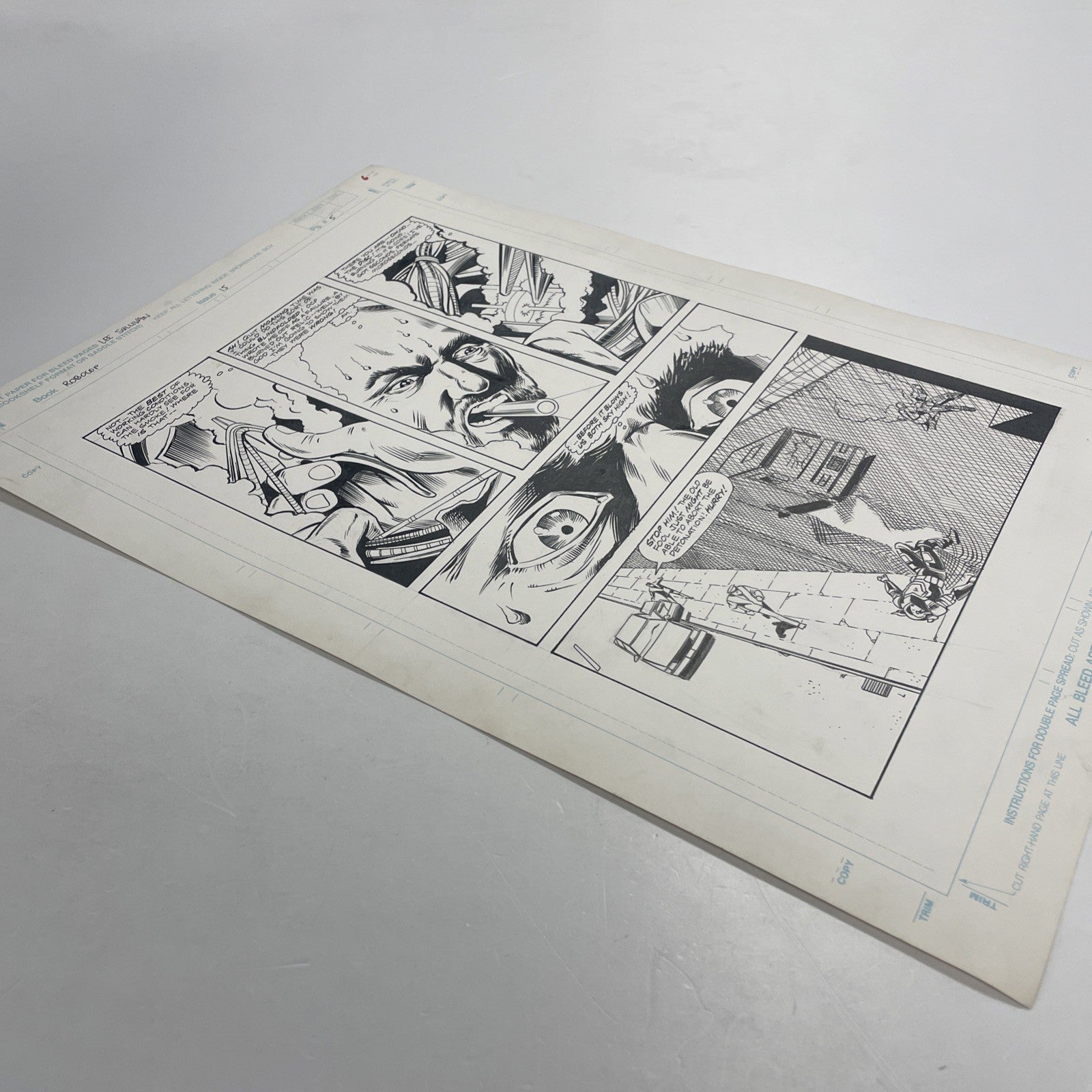 Lee Sullivan Original Art for Marvel's Robocop #15 Page 5 19913