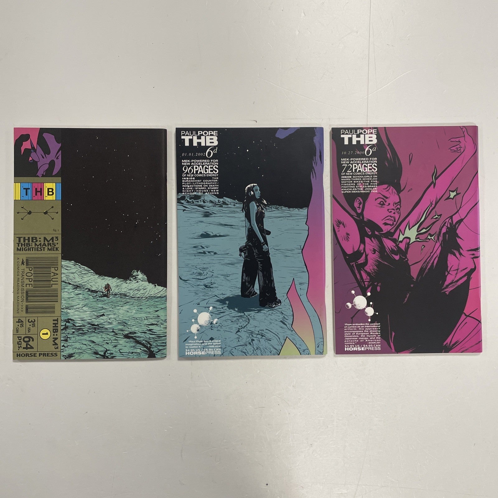 THB: M3 Mars Mightiest Mek & 6a, 6d Paul Pope 2000 Horse Press5