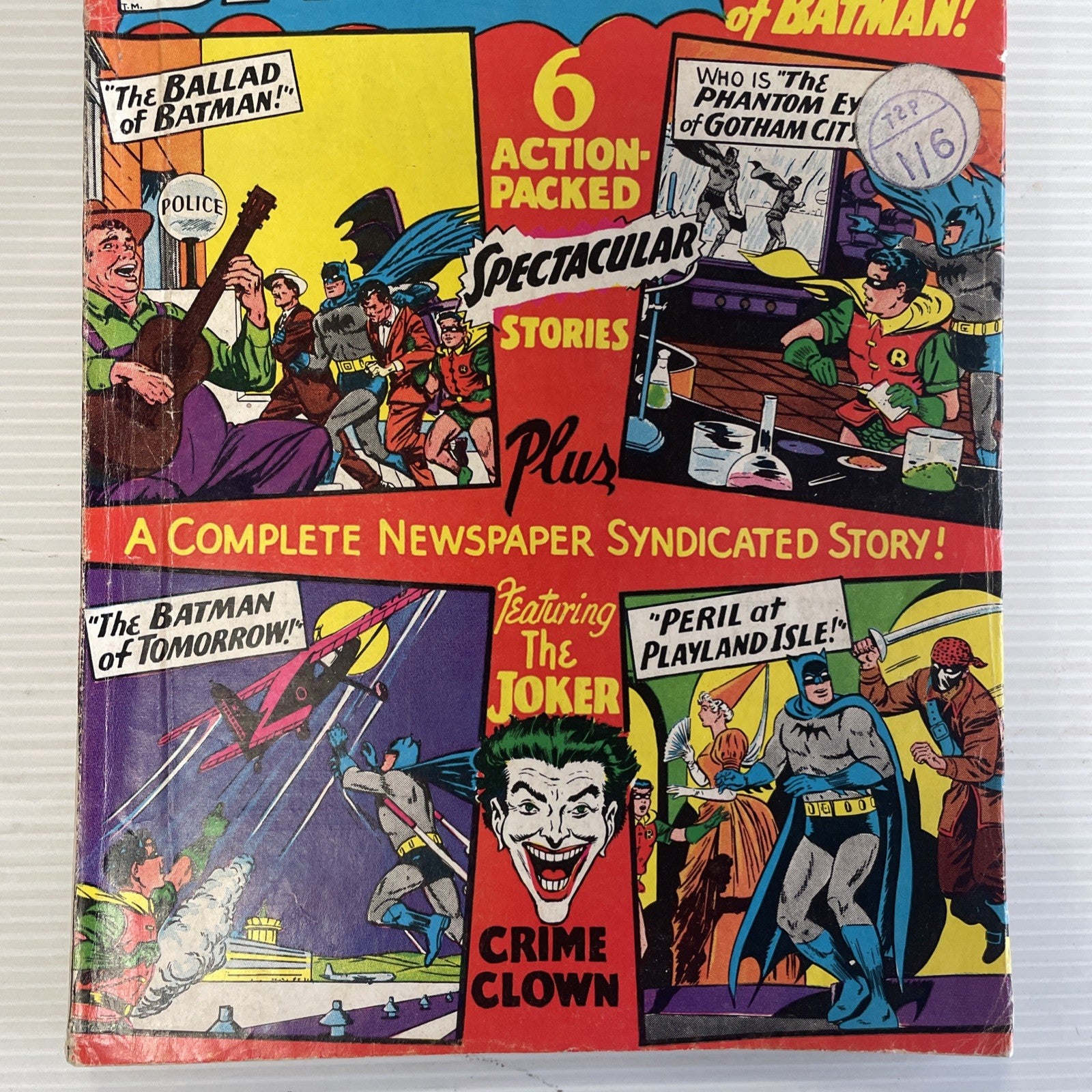 Batman #187 1967 VG 80 page giant Pence Stamp & Sticker on Cover2