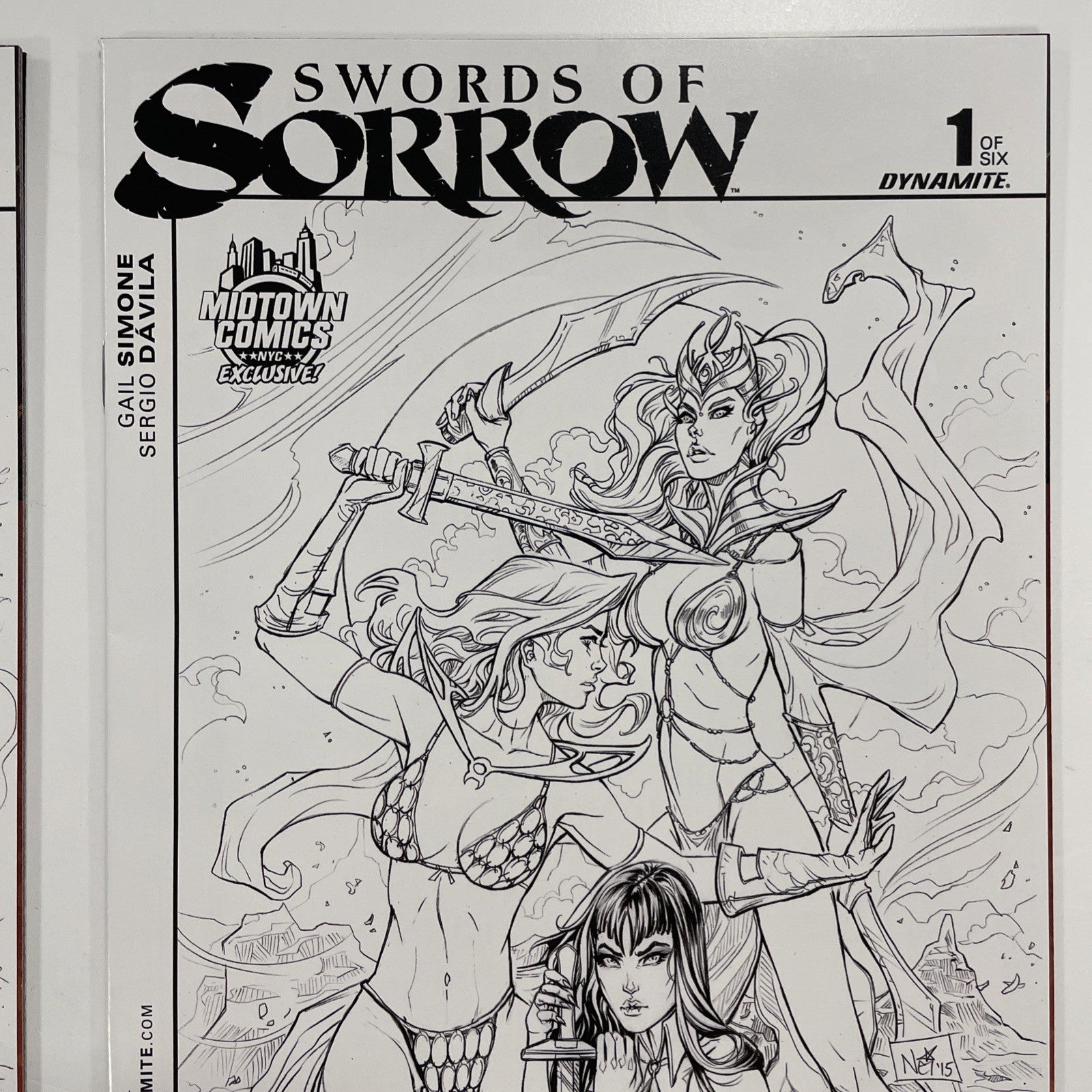 Swords Of Sorrow #1 2015 Nei Ruffino Midtow Sketch Variant5