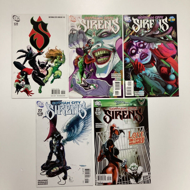 Gotham City Sirens #19, #20, #21, #22 & #23 2011 VF/NM lot