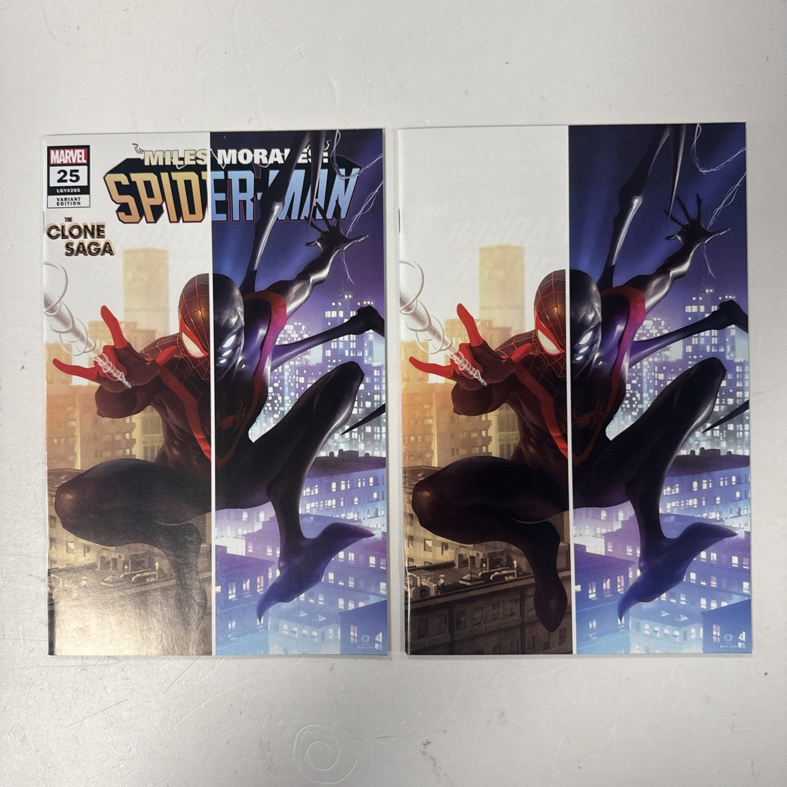 Miles Morales: Spider-man #25 2021 Ron Lim Trade Dress & Virgin Variant Cover0