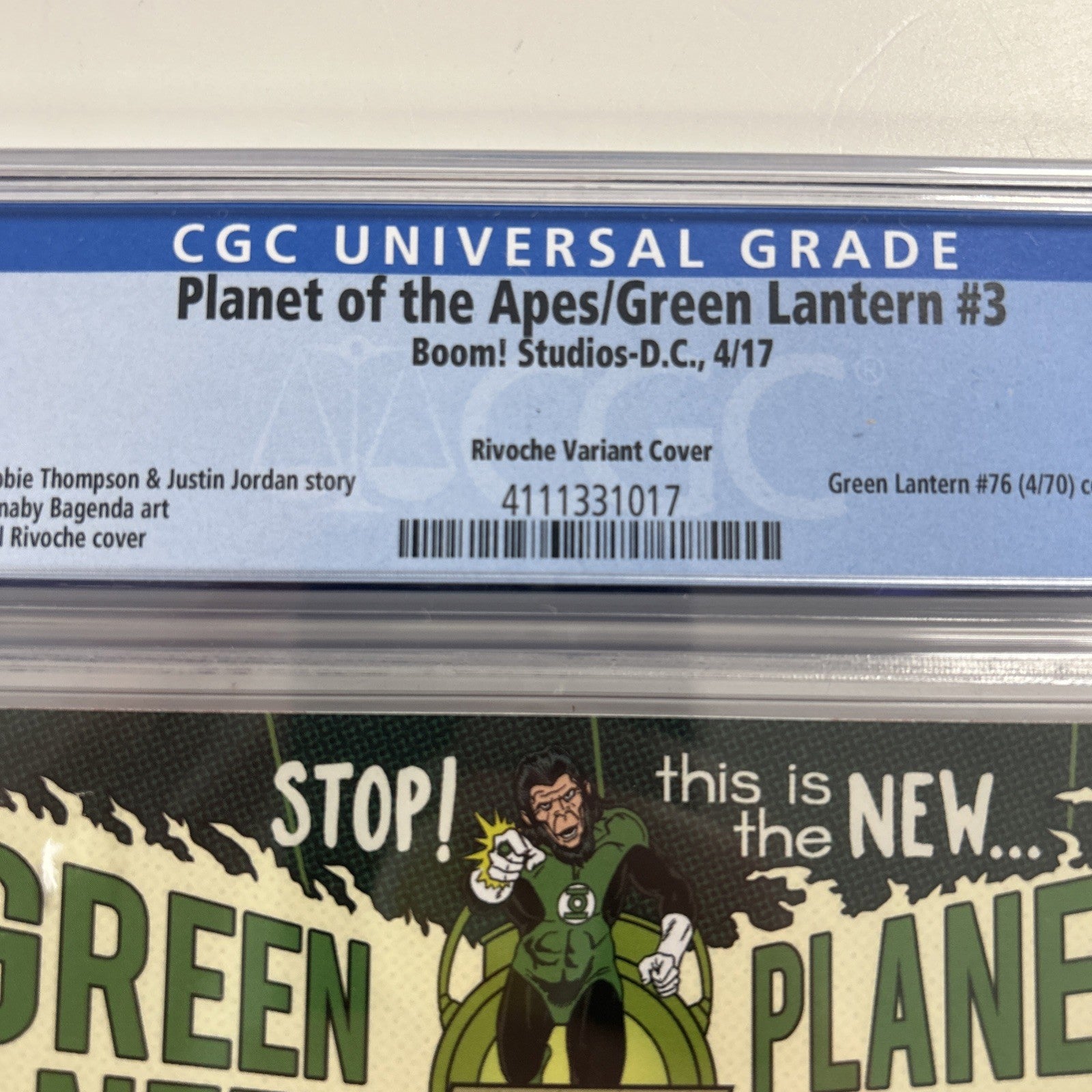 Planet of the Apes/Green Lantern #3 2017 CGC 9.8  Rivoche 1:20 Variant3
