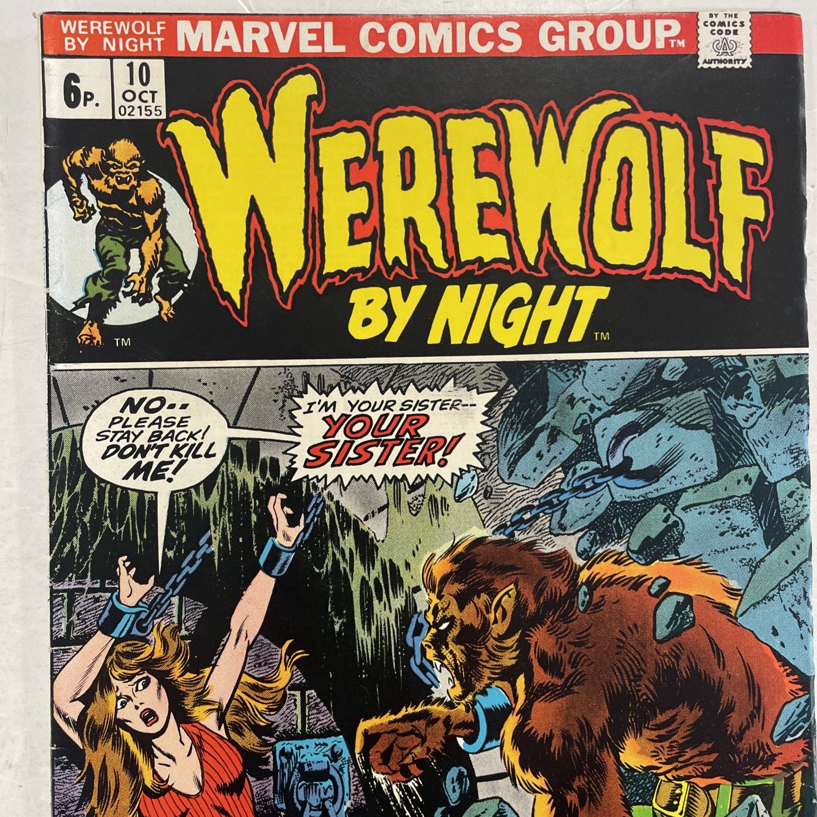 Werewolf By Night #10 1973 FN+ 1st Appearance of Sarnak Pence Copy1