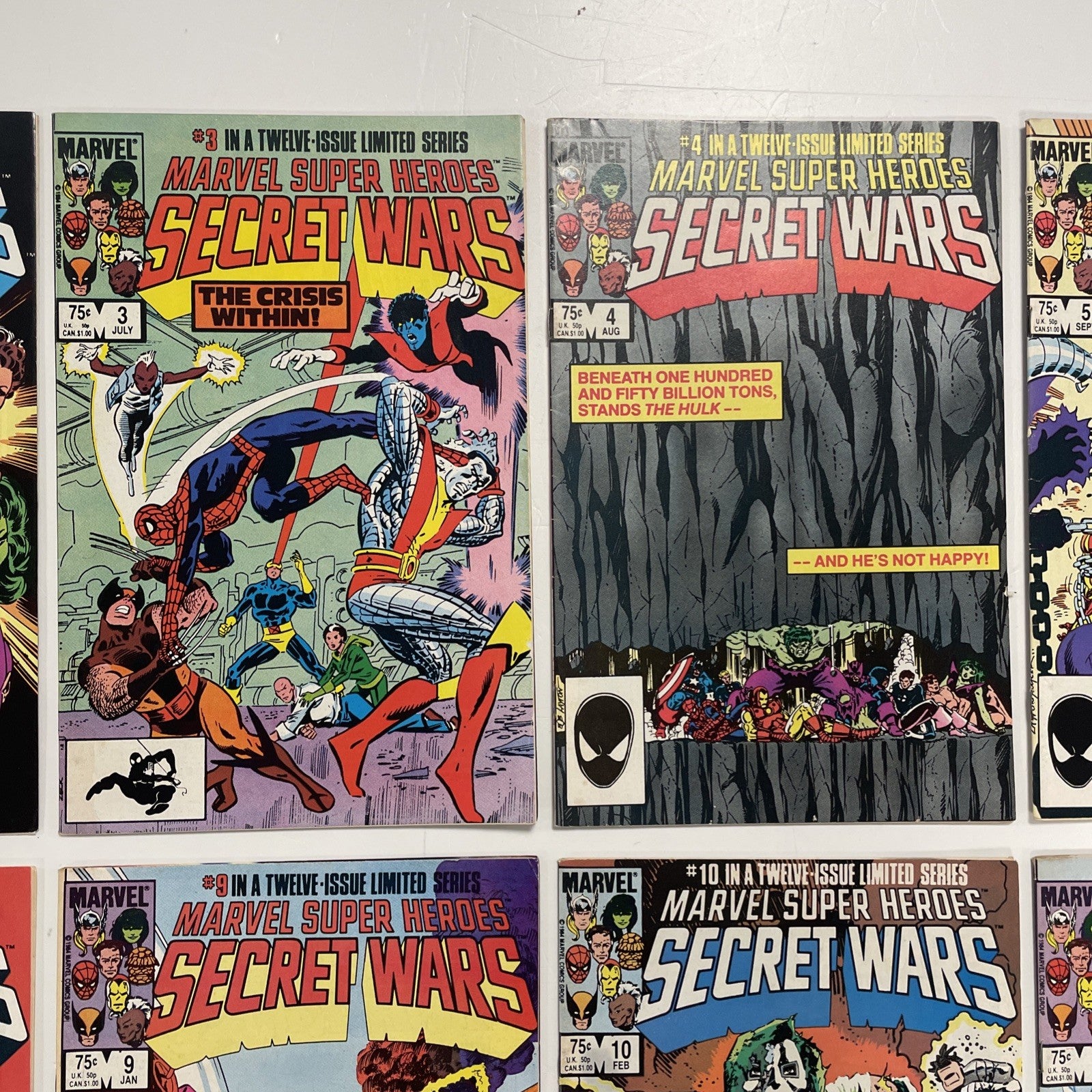 Marvel Super-heroes Secret Wars #1-12 Complete Set  Origin of Symbiot & More!2
