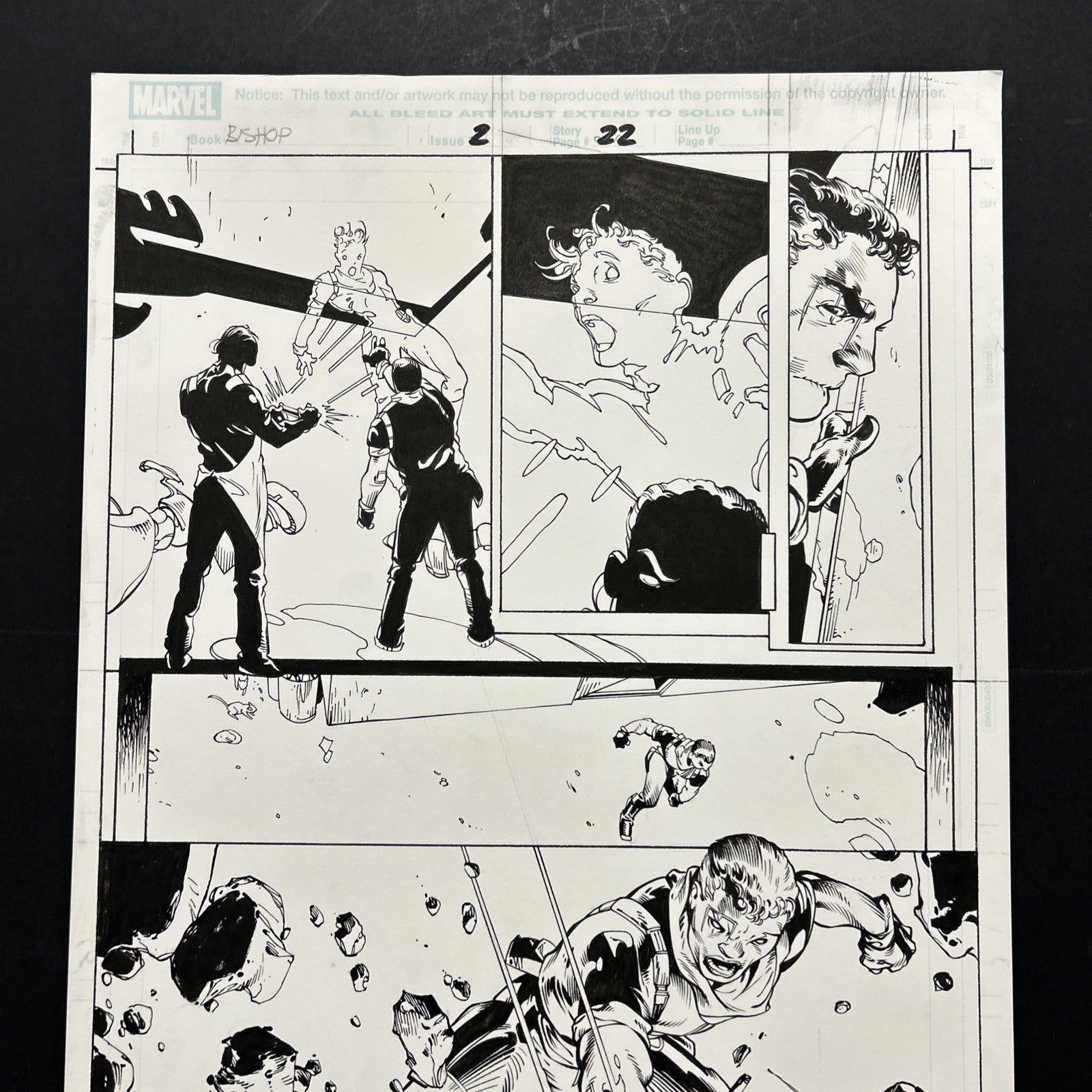 Original Artwork, Marvel X-Men: The Life and Times of Lucas Bishop 2009 #2 pg 222