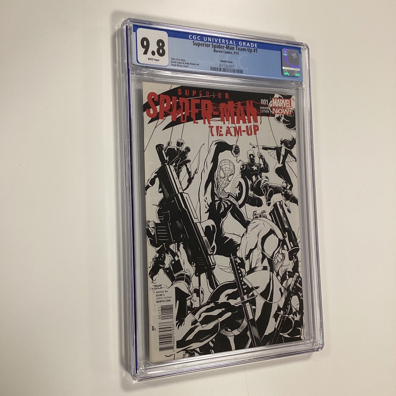 Superior Spider-man Team-up #1 CGC 9.8 Riviera/Dodson Sketch Cover3