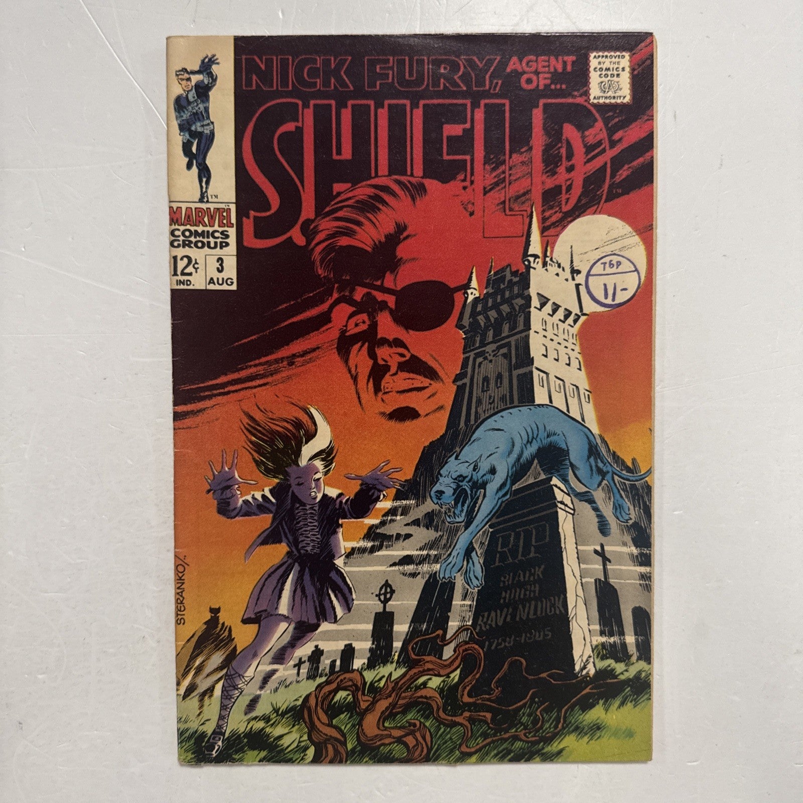 Nick Fury Agent of SHIELD #3 1968 FN+ Pence Stamp Classic Steranko0