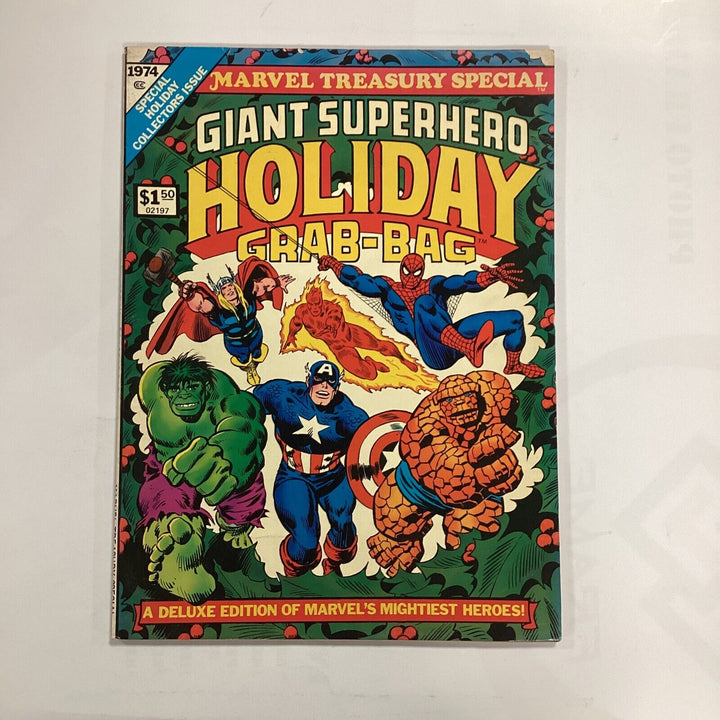 Marvel Treasury Edition Giant Superhero Holiday Grab Bag 1974 FN+ Cent Copy