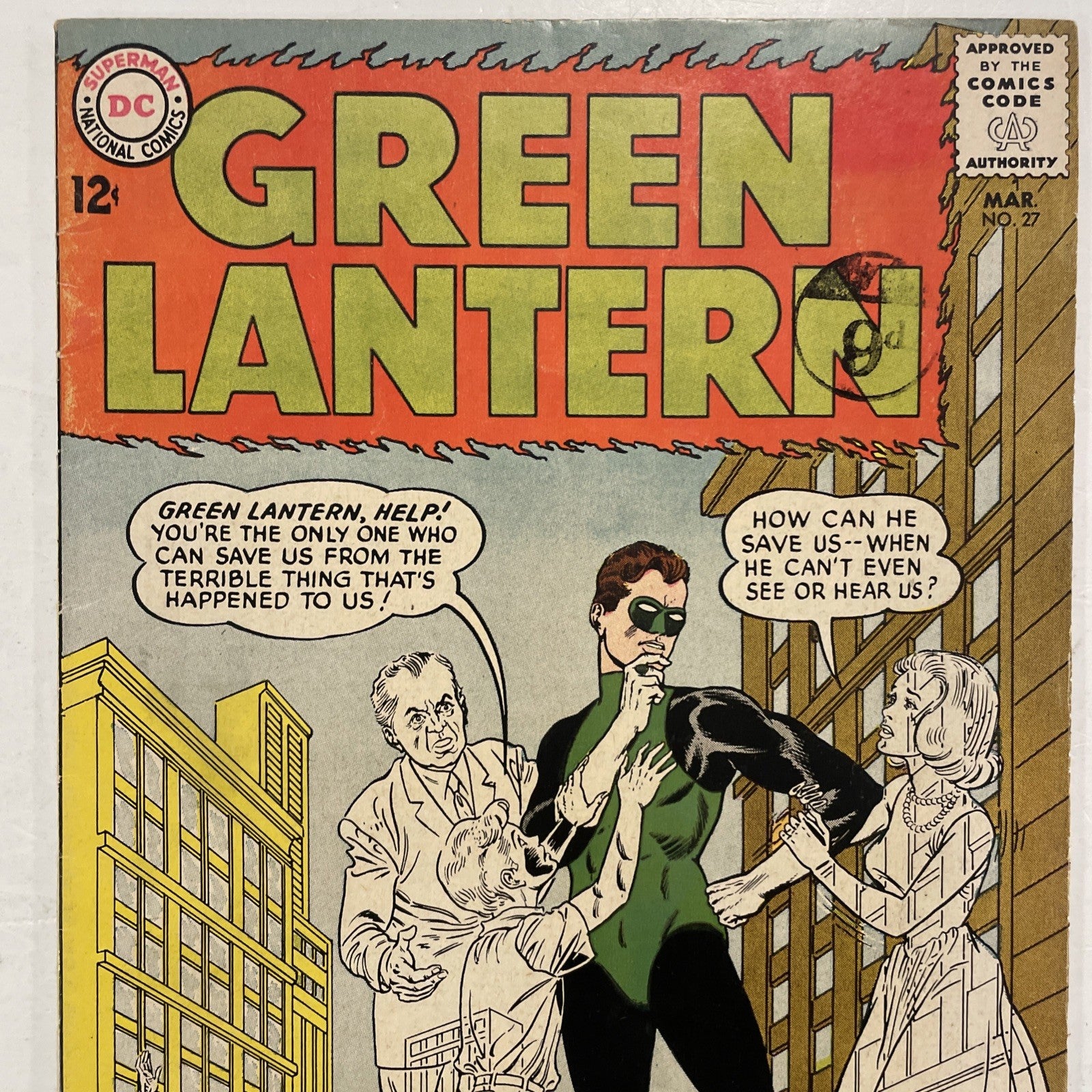 Green Lantern #27 1964 VG+ Pence Stamp1