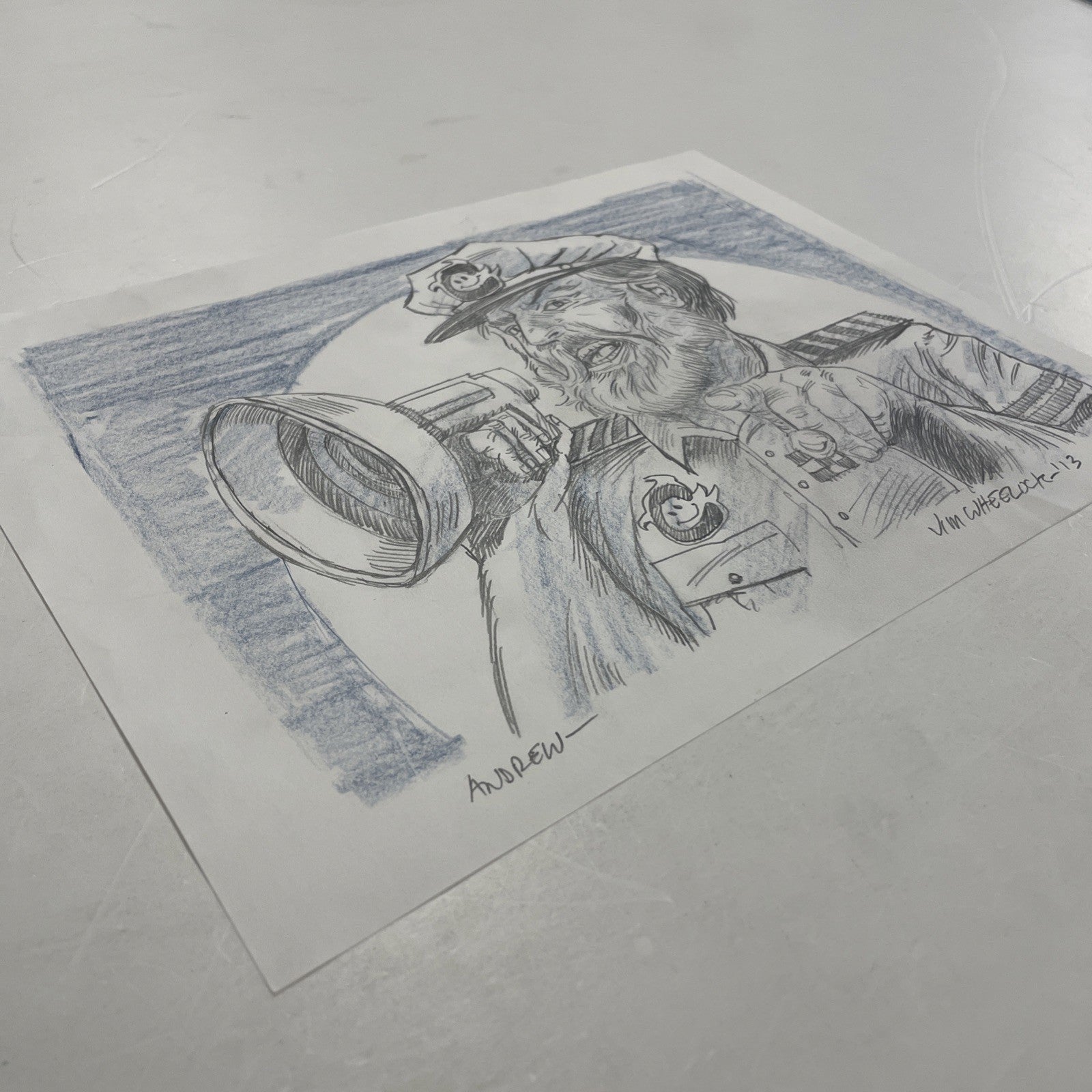 Jim Wheelock Original Art of a Naval officer/admiral 20134