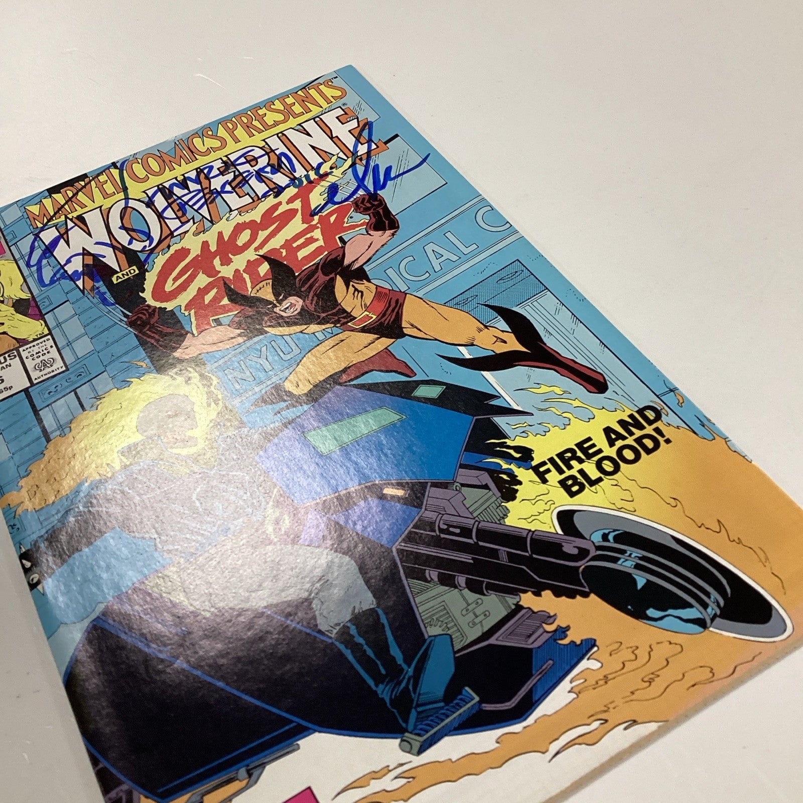 Marvel Comics #66 Wolverine & Ghost Rider '90 Signed & Sketched by Mark Texeira7