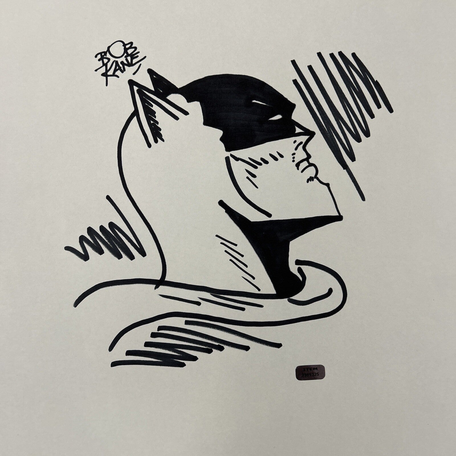 Bob Kane Hand Drawn Original Batman Sketch Art, Signed 30x40 cm with COA6