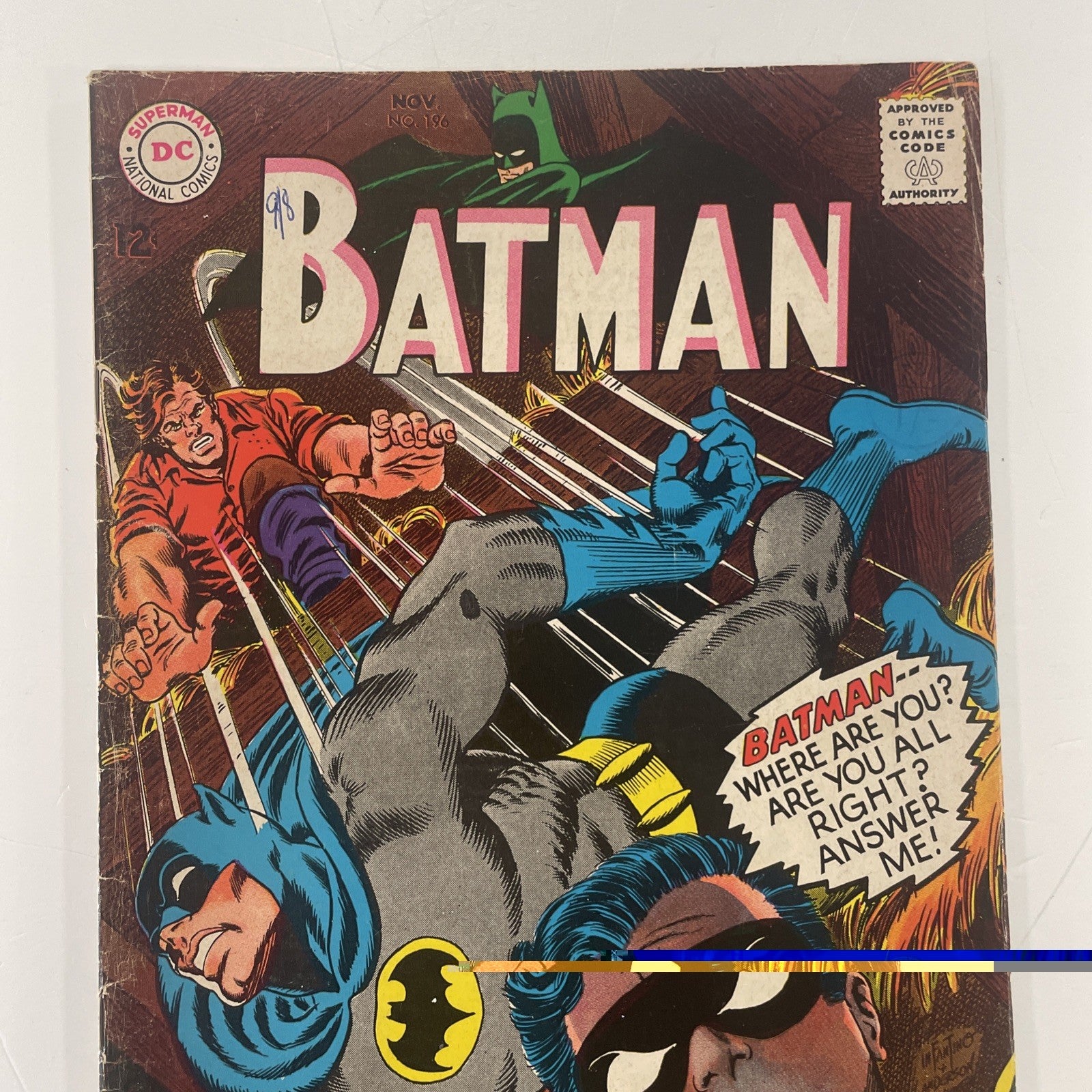 Batman #196 1967 VG **Pen on front cover1