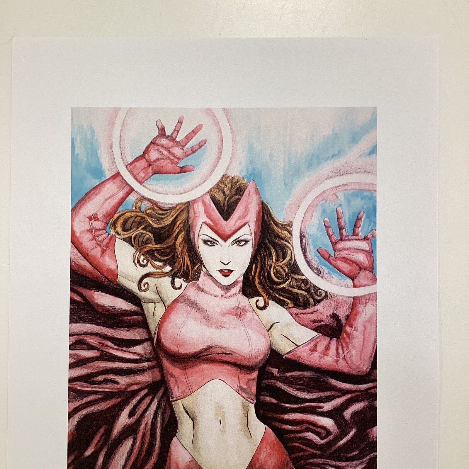 Scarlet Witch Signed Art Print by Becky Knapp1