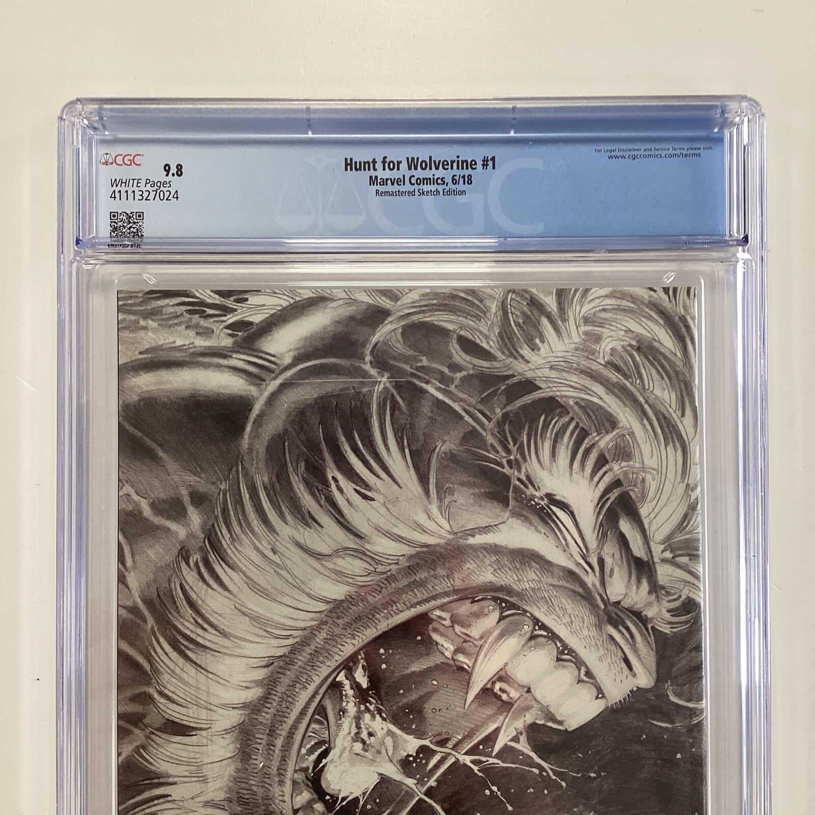 Hunt For Wolverine #1 2018 CGC 9.8 White Pages Kubert 1:1000 Remastered Variant6