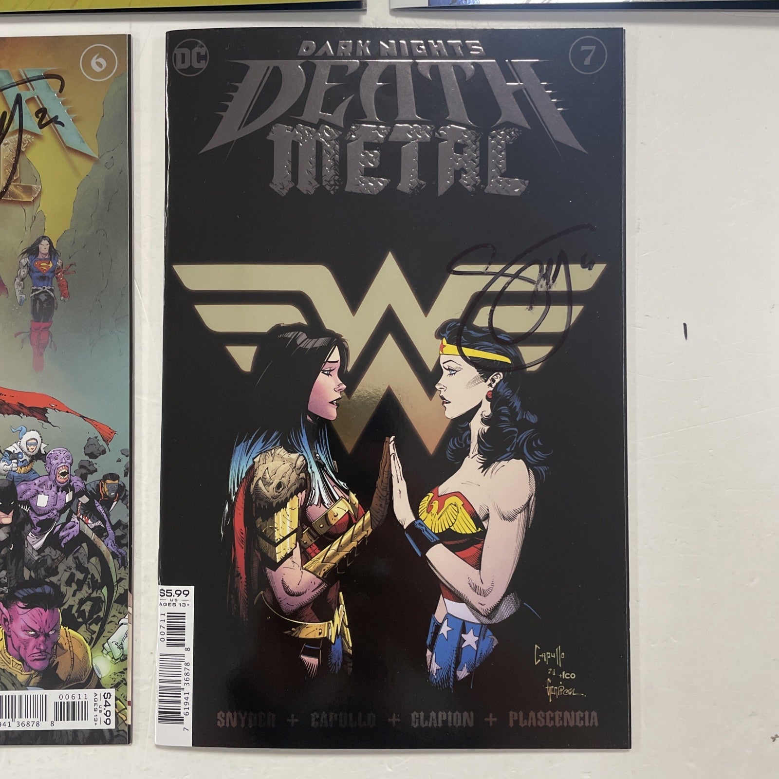 Dark Knights Death Metal #1-7 2020 All Signed Scott Snyder Foil Covers7