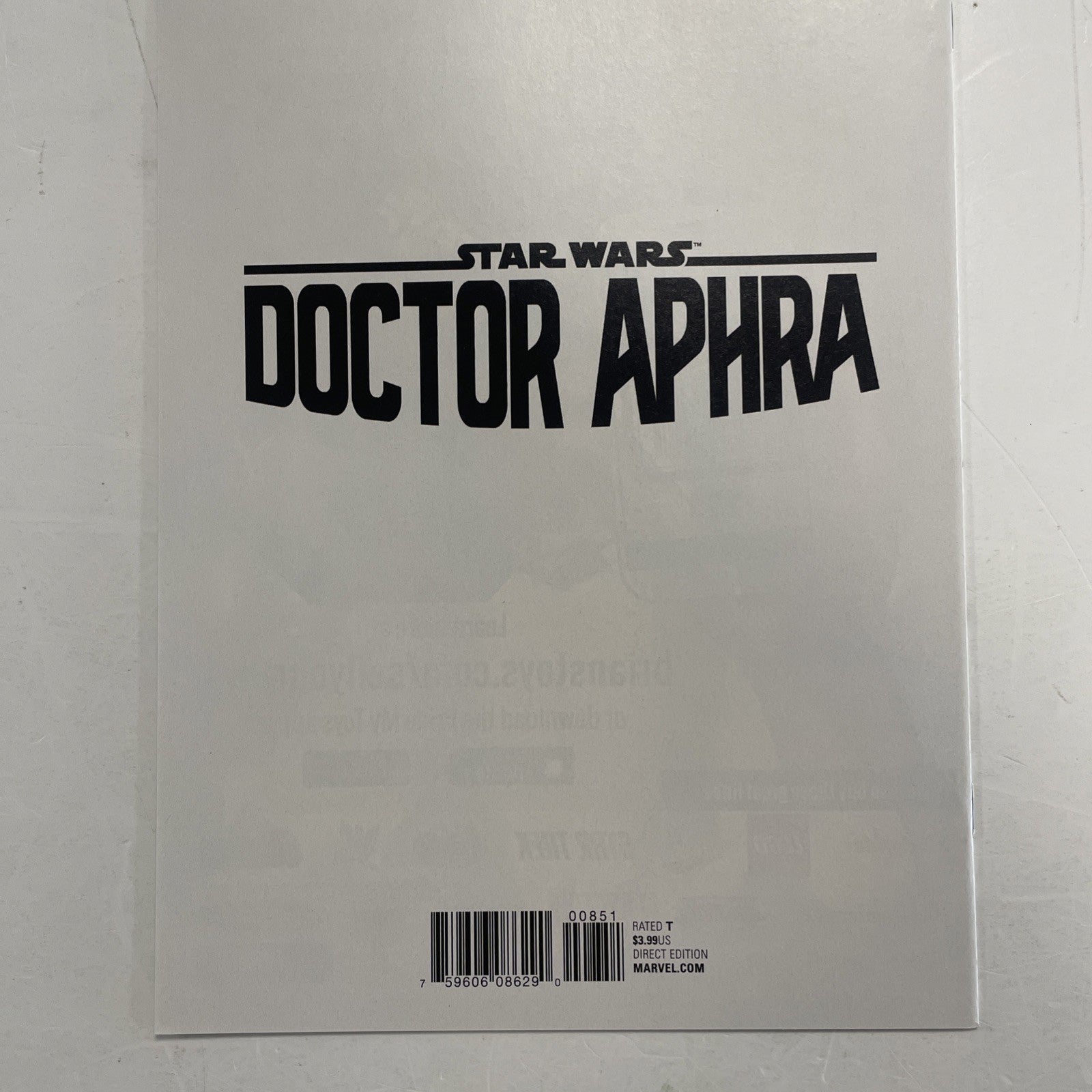Star Wars Doctor Aphra #8 2017 SIGNED Ashley Witter Sketch B&W**6