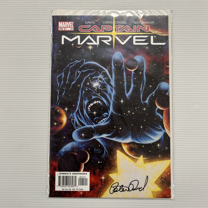 Captain Marvel #1 2002 VF/NM Signed Peter David Df CoA 116/299