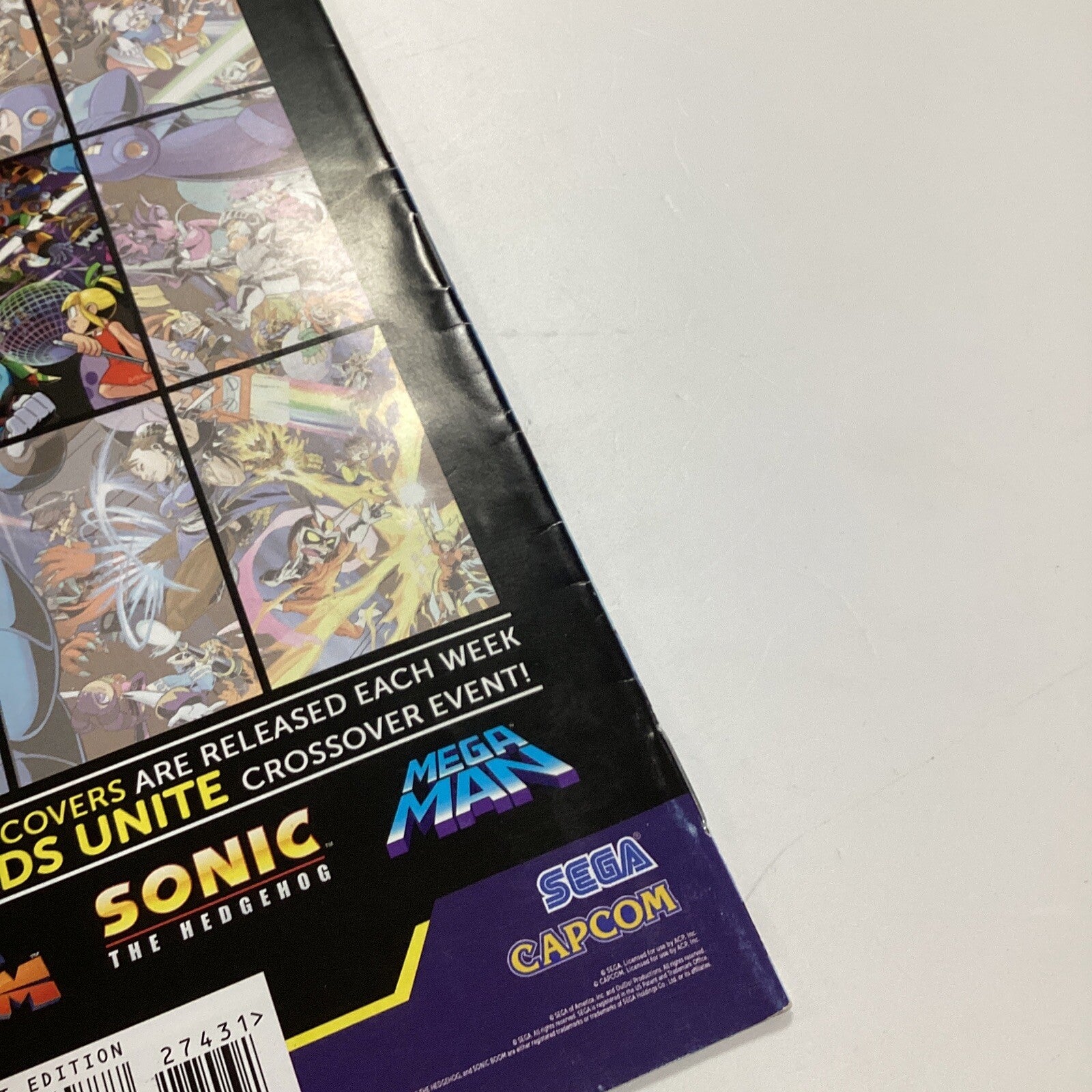 Sonic The Hedgehog #274 2015 FN Worlds Unite Connecting Variant Sega Capcom9