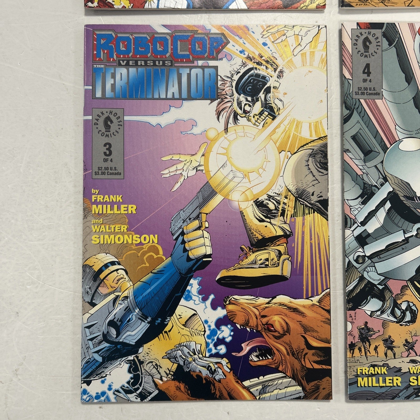 Robocop VS Terminator #1-4 VF+ 1992 Complete Set Inc. Inserts Dark Horse Comics3
