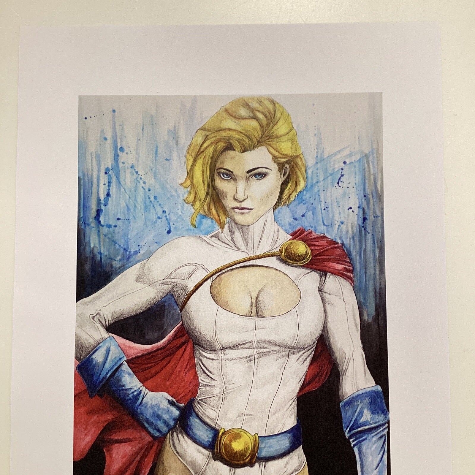 Power Girl Signed Art Print by Becky Knapp2