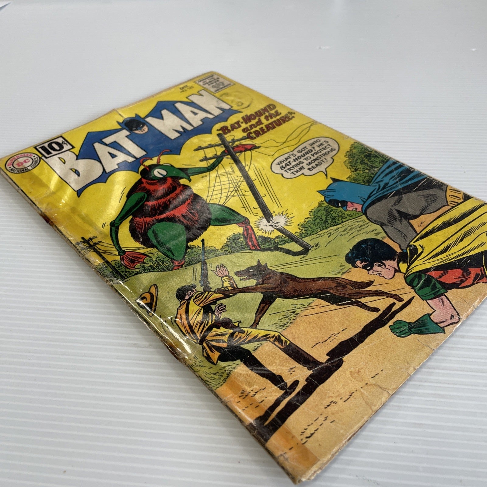 Batman #143 1961 FR 10¢ issue Pence Stamp **Rusted Staples, taped spine3