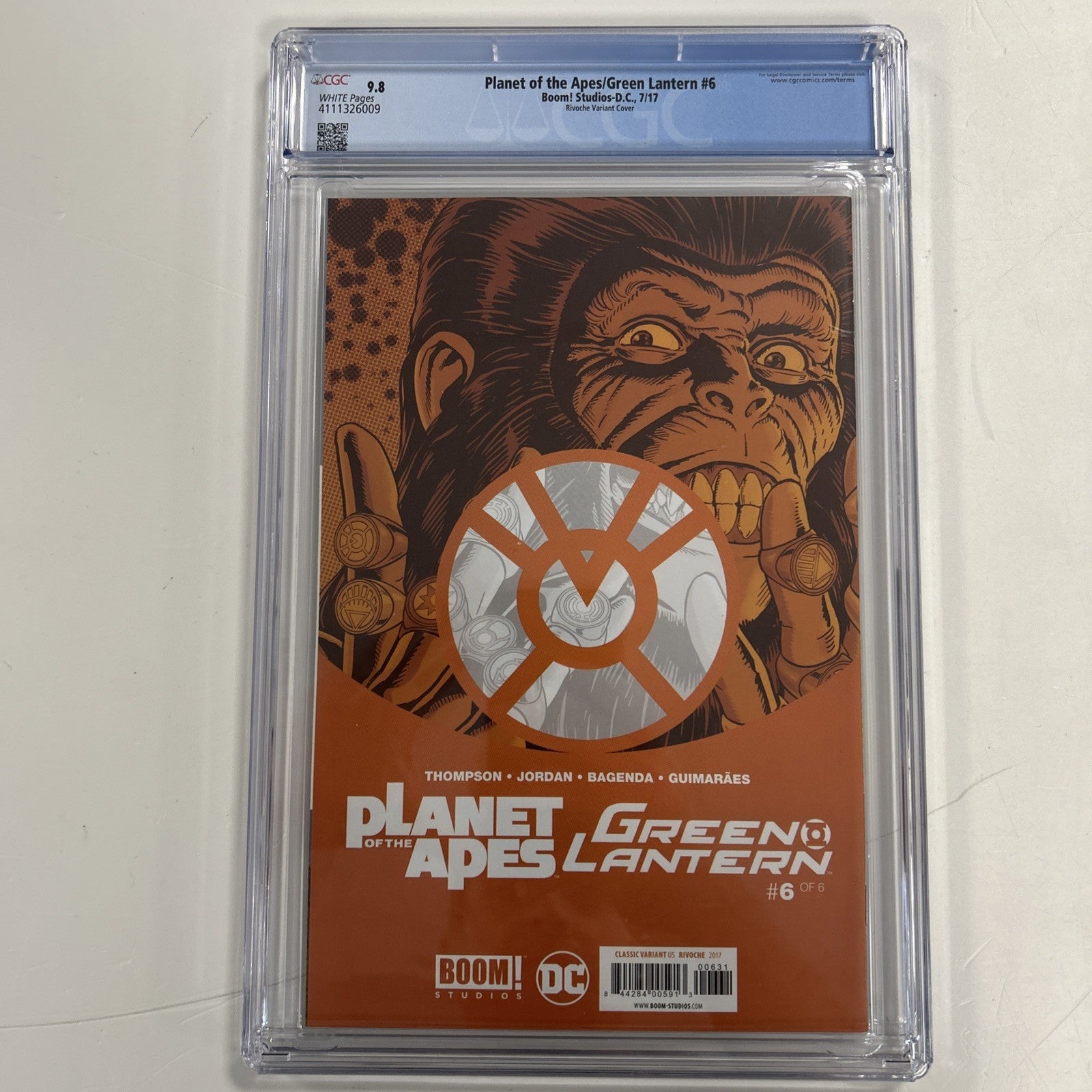 Planet of the Apes/Green Lantern #6 2017 CGC 9.8  Rivoche 1:20 Variant10
