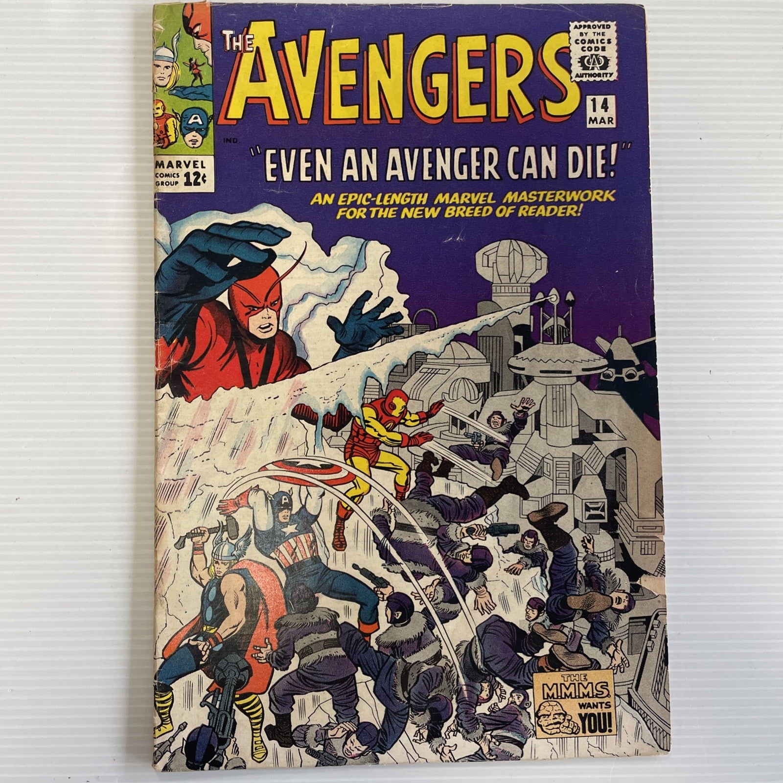 Avengers #14 1965 GD Pence Stamp **Tears and small piece missing from open edge0
