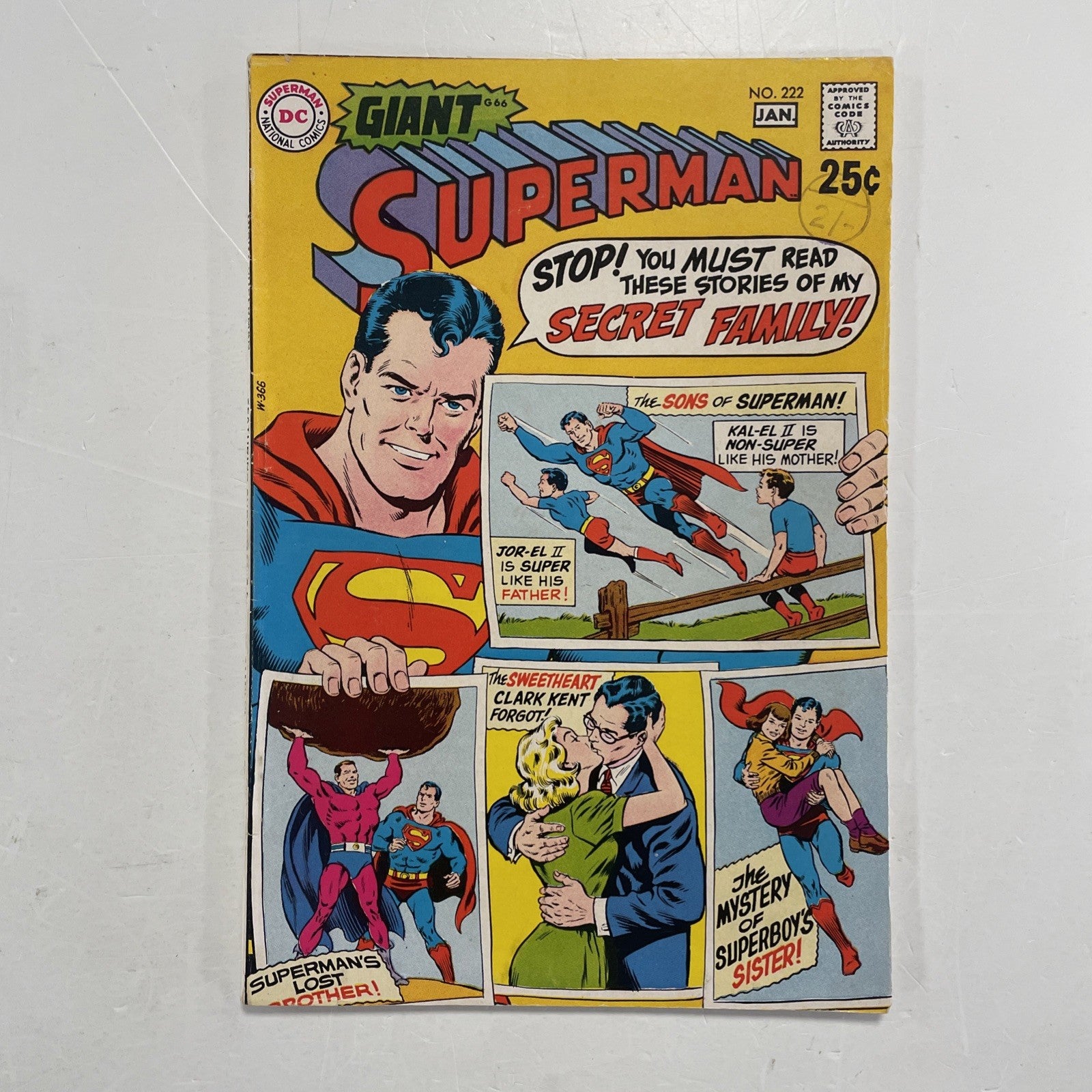 Superman #222 1970 FN Pence Stamp0