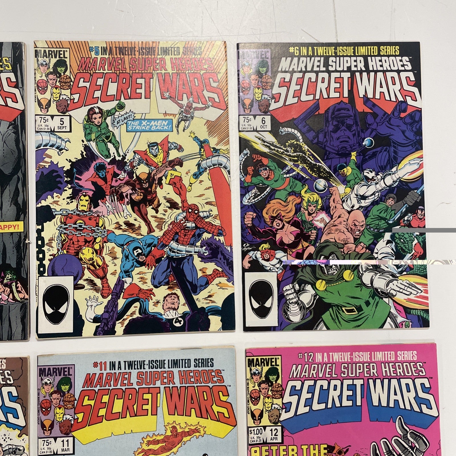 Marvel Super-heroes Secret Wars #1-12 Complete Set  Origin of Symbiot & More!3