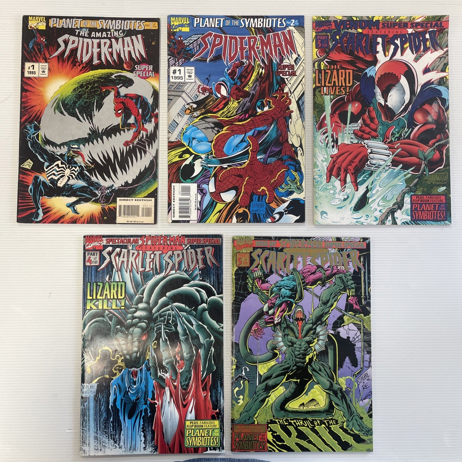 Spider-Man Super Special Planet of the Symbiotes #1-5 1995 Mid-Grades7