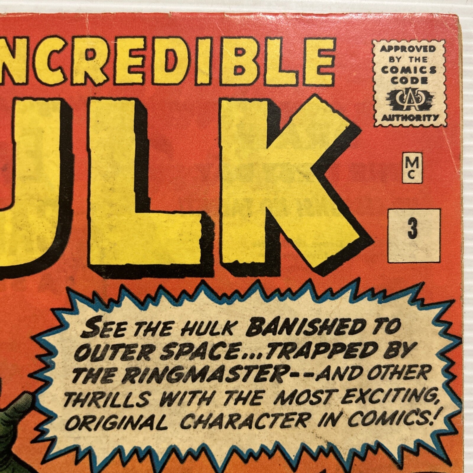 Incredible Hulk #3 1962 VG 1st Appearance Of The Ringmaster Pence Copy4
